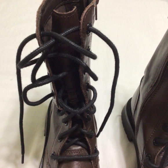 Zara Brown Lace Up Boots - Picture 7 of 13